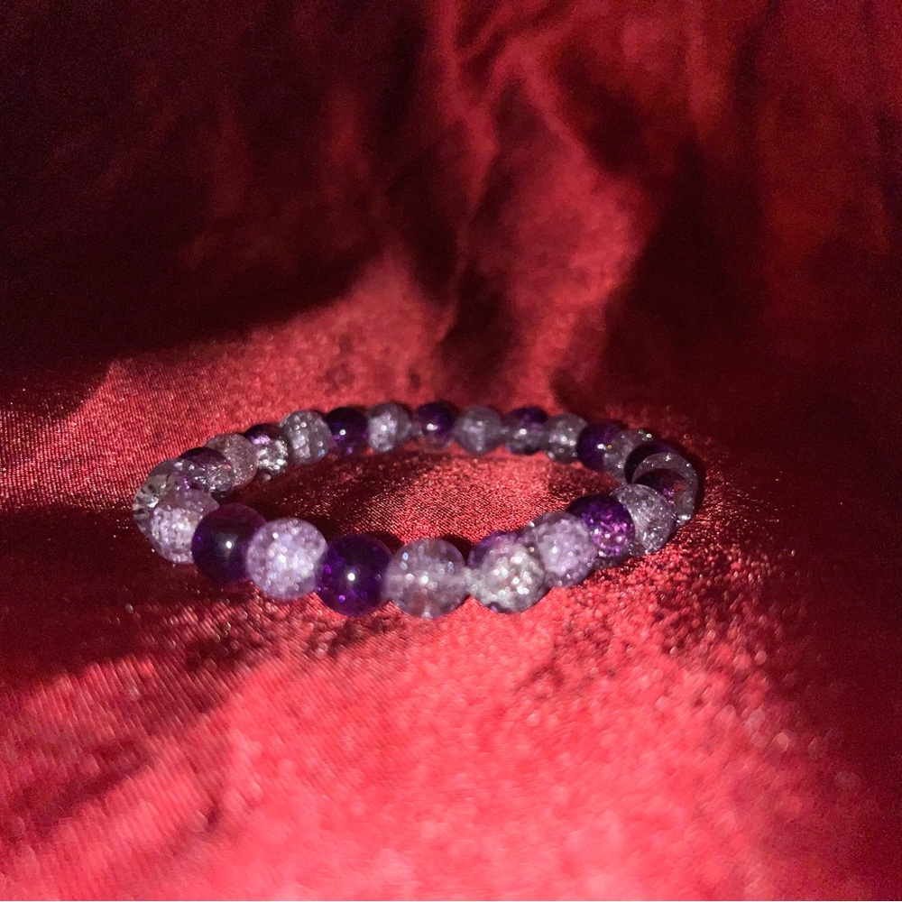 Glass Beaded Bracelets (Lavender Lilac)